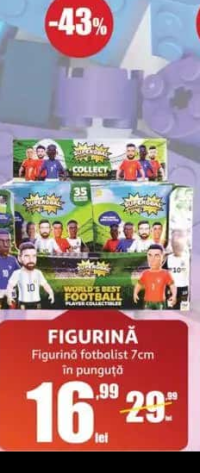 FIGURINĂ fotbalist 7cm în punguță