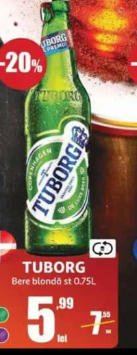 TUBORG Bere blondă st 0.75L
