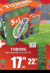 Tuborg Bere blondă 5+1x0.5L