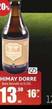 CHIMAY DORRE Bere blondă st 0.33L