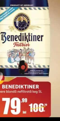 Benediktiner Festbier bere blondă nefiltrată keg 5L
