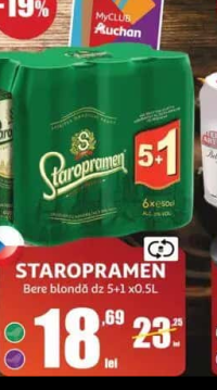 Staropramen Bere blondă dz 5+1x0.5L