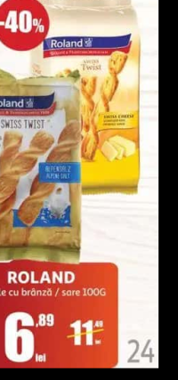 Roland Swiss Twist spirale cu brânză / sare 100g