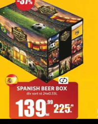 SPANISH BEER BOX div sort st 24x0.33L