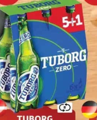Tuborg bere blondă 0% 5+1x0.33L