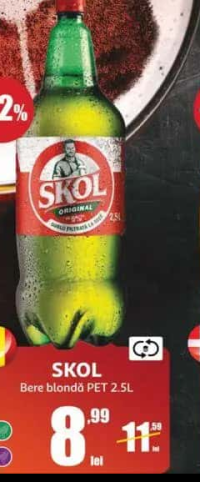 SKOL Bere blondă PET 2.5L