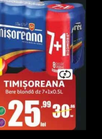 TIMIȘOREANA Bere blondă dz 7+1x0.5L