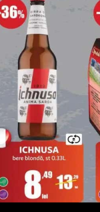 ICHNUSA bere blondă, st 0.33L