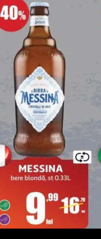 MESSINA bere blondă, st 0.33L