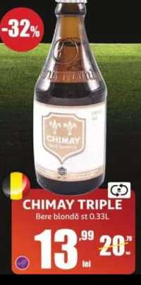 CHIMAY TRIPLE Bere blondă st 0.33L