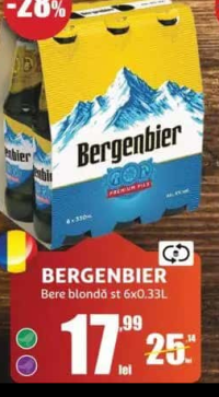 Bergenbier Bere blondă st 6x0.33L