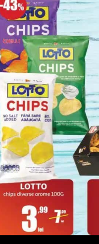 Lotto chips diverse arome 100g