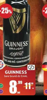 GUINNESS Bere brună dz 0.44L