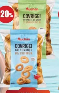 AUCHAN covrigei diverse arome 100G