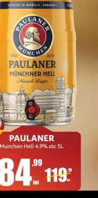 Paulaner Münchner Hell bere blondă 4.9% alc 5L