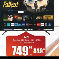 NEI Televizor LED Smart NEI 40T3K, Full HD, 100 cm