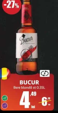 BUCUR Bere blondă st 0.35L