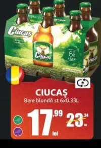 CIUCAȘ Bere blondă st 6x0.33L