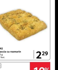 LIDAS Focaccia cu rozmarin 125 g per buc.