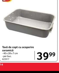 Oti Tavă de copt cu acoperire ceramică 40 x 28 x 7 cm