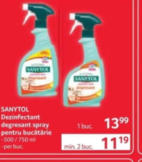 SANYTOL Dezinfectant degresant spray pentru bucătărie 500/750 ml
