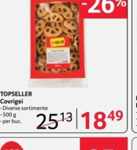 TOPSELLER Covrigei diverse sortimente 500 g