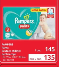 PAMPERS Pants Scutece chiloțel 84/96/108/128 buc
