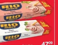 RIO MARE Ton bucăți în ulei de măsline / în suc natural 3x160g