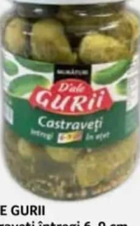 D'ALE GURII Castraveți întregi 6-9 cm în oțet 680g