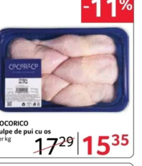 COCORICO Pulpe de pui cu os per kg