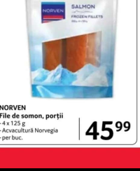NORVEN File de somon, porții 4 x 125 g per buc.