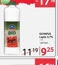 OLYMPUS BIO Lapte 3,7% 1l