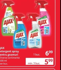 AJAX Detergent spray pentru geamuri 500 ml