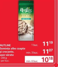 NUTLINE Semințe albe coapte și crocante ușor sărate 200 g