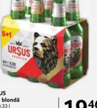 URSUS Bere blondă 6 x 0,33 l