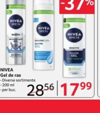 NIVEA MEN Gel de ras 200 ml