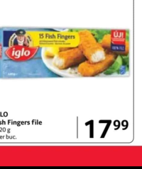 IGLO Fish Fingers file 420 g per buc.