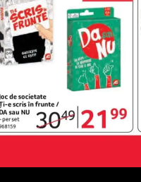 Joc de societate Ți-e scris în frunte / DA sau NU