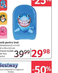 Bestway Plută pentru înot 42 x 26 x 4,5 cm