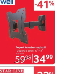 Well Suport televizor reglabil 13"-43"