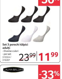 Bolero Set 3 perechi tălpici adulți