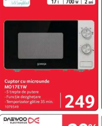 Gorenje Cuptor cu microunde MO17E1W