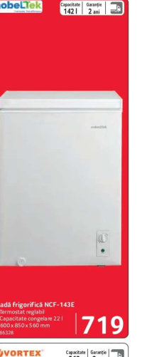 Nobeltek Ladă frigorifică NCF-143E 142l