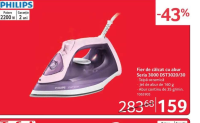 PHILIPS Fier de călcat cu abur Seria 3000 DST3020/30