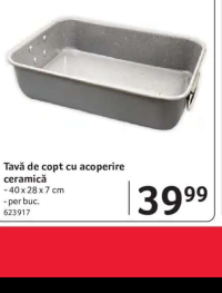 Oti Tavă de copt cu acoperire ceramică 40 x 28 x 7 cm