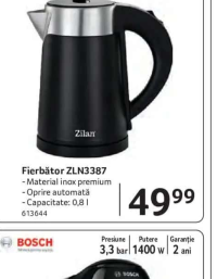 ZILAN Fierbător ZLN3387 0.8 l 800 w