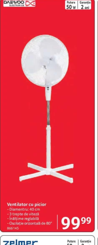 Daewoo Electronics Ventilator cu picior 40cm