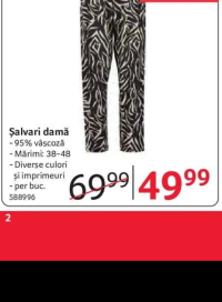 BLUE SEVEN Şalvari damă 95% vâscoză