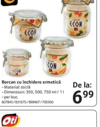 Borcan cu închidere ermetică 350-1000 ml