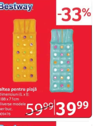 Bestway Saltea pentru plajă 188 x 71 cm